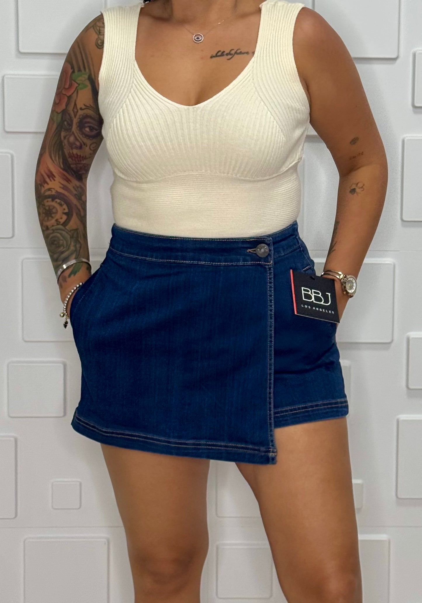 Blue Denim Skort
