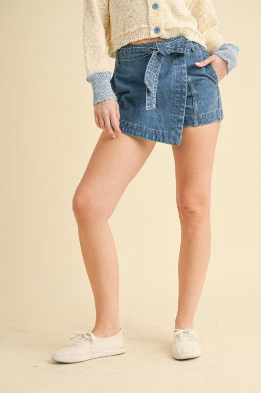 Wrap Skort Denim