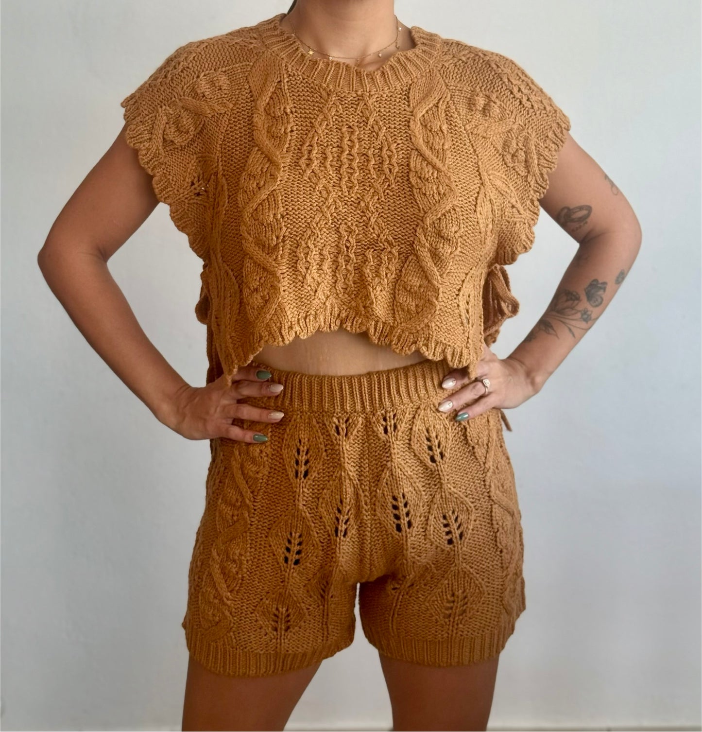 Crochet Brown Set