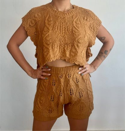 Crochet Brown Set
